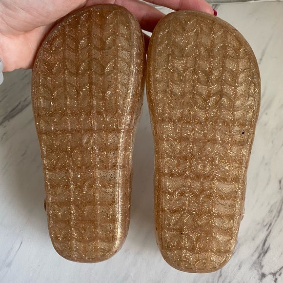 Cat & Jack Fairy Princess Ballerina Pink Glitter Jellies Shoes Mary Janes - Picture 6 of 8